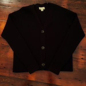 Charlie Paige short black button up cardigan size S/M. New without tags.